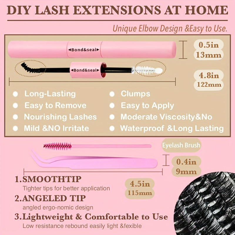 Fluffy Lash Extension Kit-DIY D-Curl mit Werkzeugen