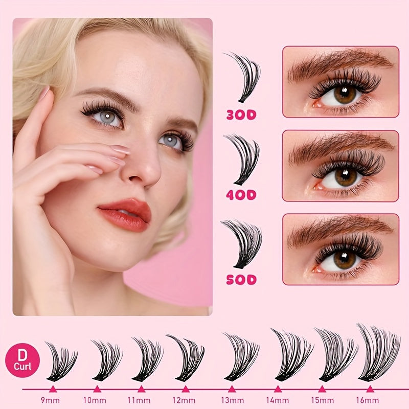 640-teiliges Wimpernverlängerungsset – Volumen-Cluster & Werkzeuge
