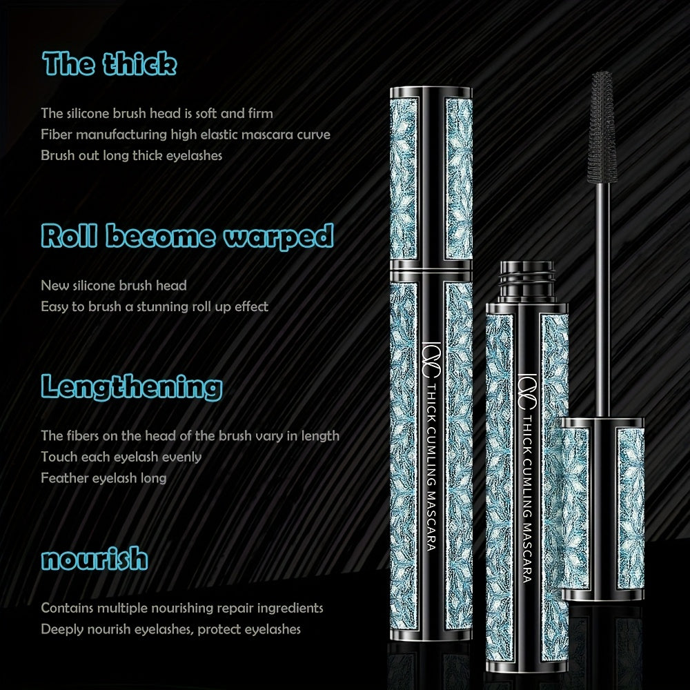 3er-Pack schwarze Mascara – 4D Fiber & Wasserdicht