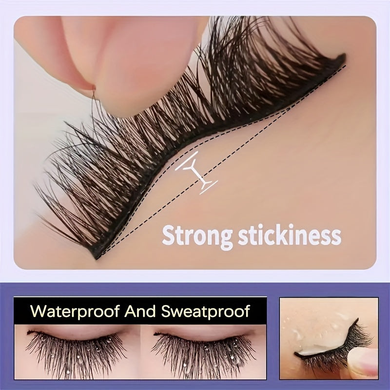10 Paare selbstklebende Wimpern-Multi-Stil flauschiger Faux-Nerz