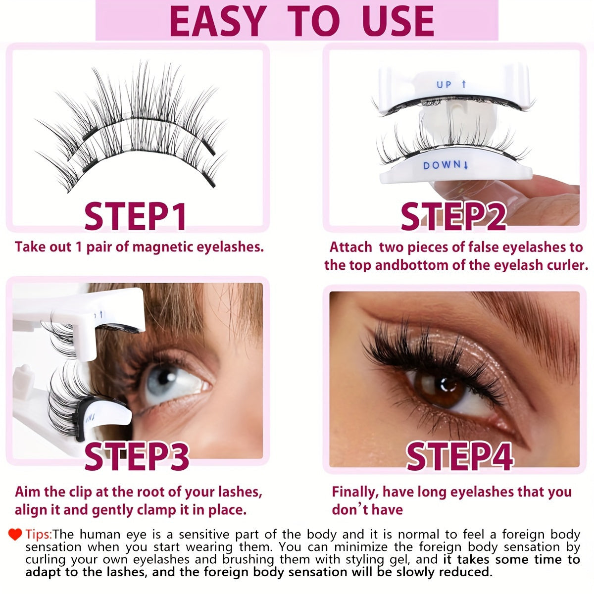 Magnetische False Lashes Kit - wiederverwendbar mit Applikator