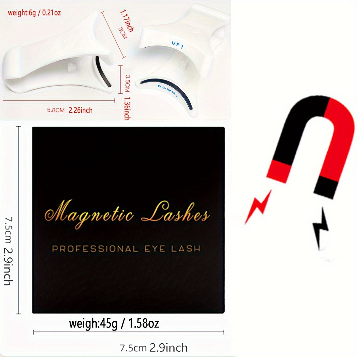 Magnetische False Lashes Kit - wiederverwendbar mit Applikator