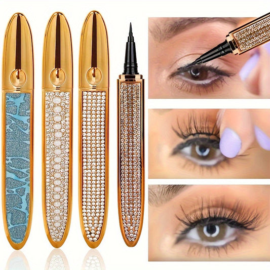 2-in-1 selbstklebender Eyeliner Stift-Luxus goldenes Design
