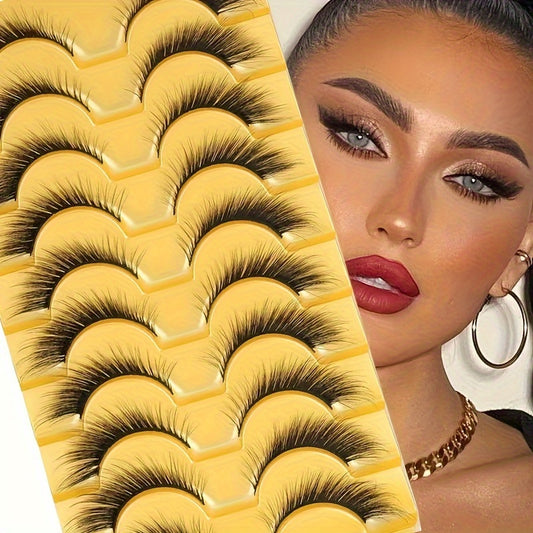 10 Paar falsche Wimpern Set – Cat Eye & Cosplay-Stile