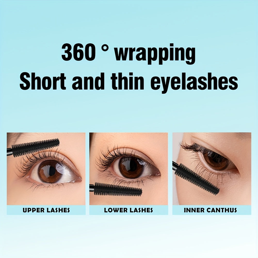 3er-Pack schwarze Mascara – 4D Fiber & Wasserdicht