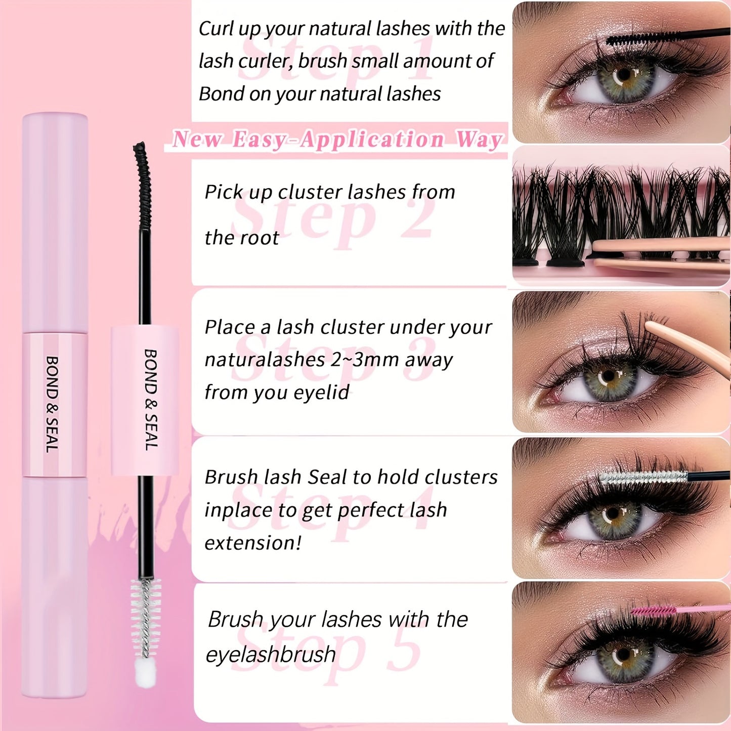 Fluffy Lash Extension Kit-DIY D-Curl mit Werkzeugen