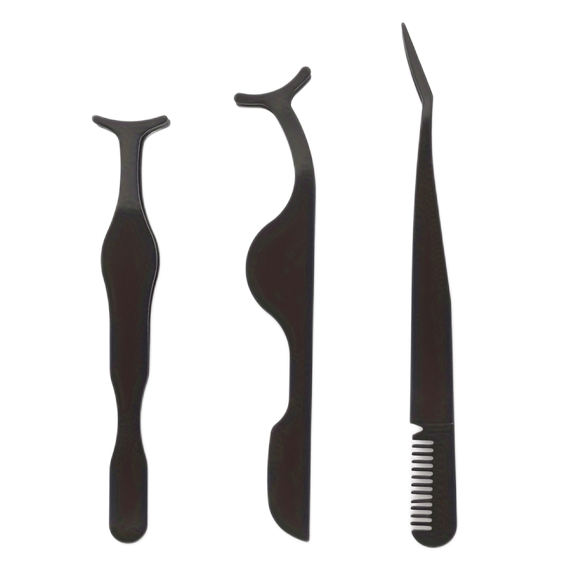3pcs Wimpern-Pinzetten-Set-Multi-Stil-Applikatoren