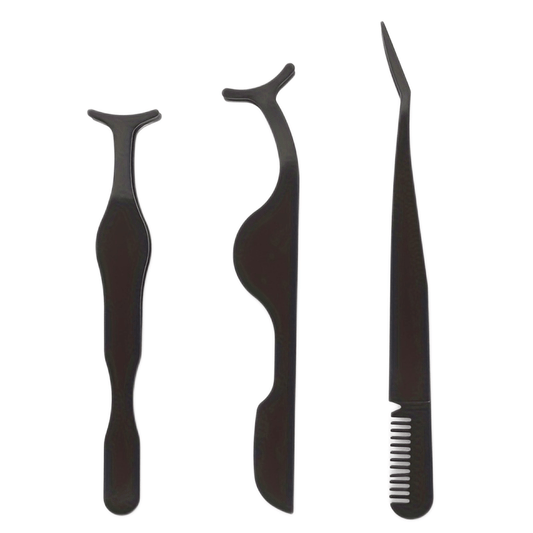 3pcs Wimpern-Pinzetten-Set-Multi-Stil-Applikatoren
