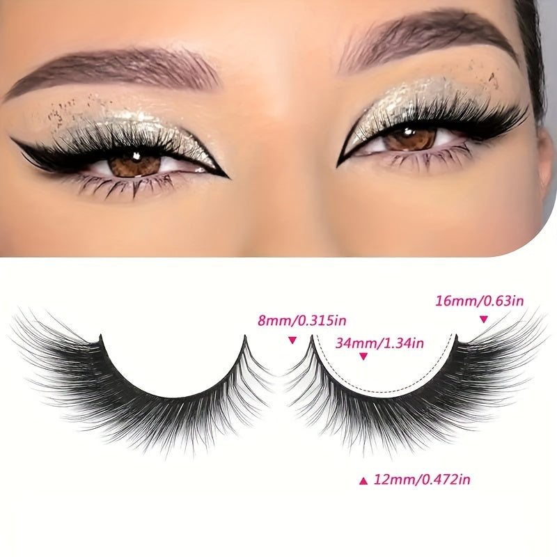10 Paar falsche Wimpern Set – Cat Eye & Cosplay-Stile