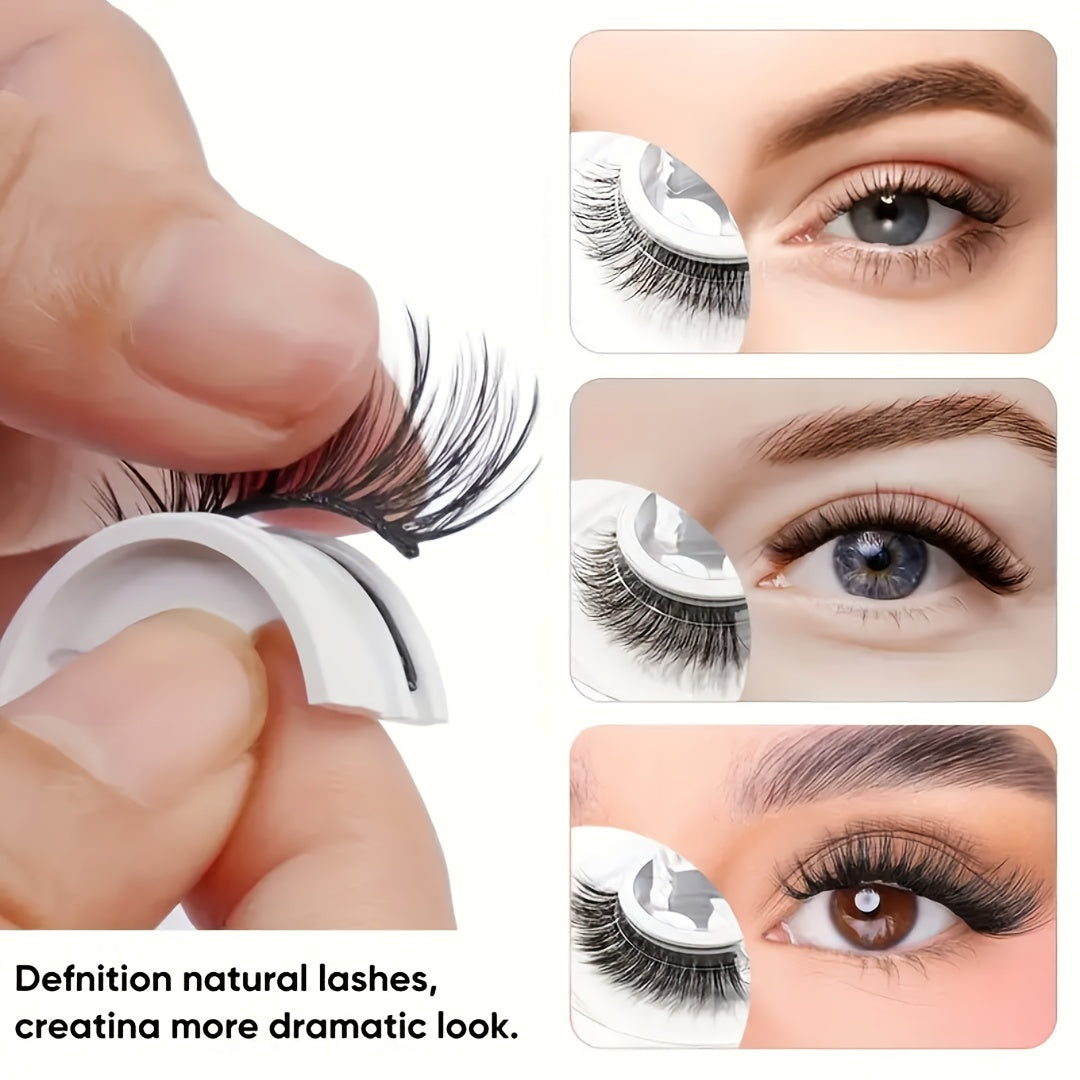Selbstklebende falsche Wimpern – 3 Paar dünn & Wiederverwendbar