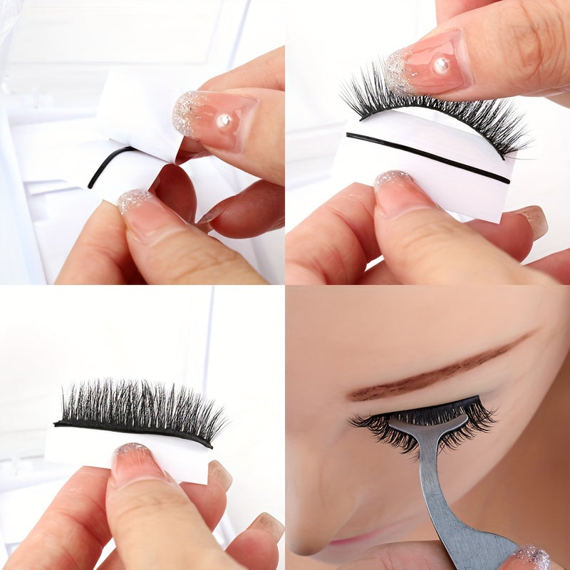 10 Paare selbstklebende Wimpern-Multi-Stil flauschiger Faux-Nerz