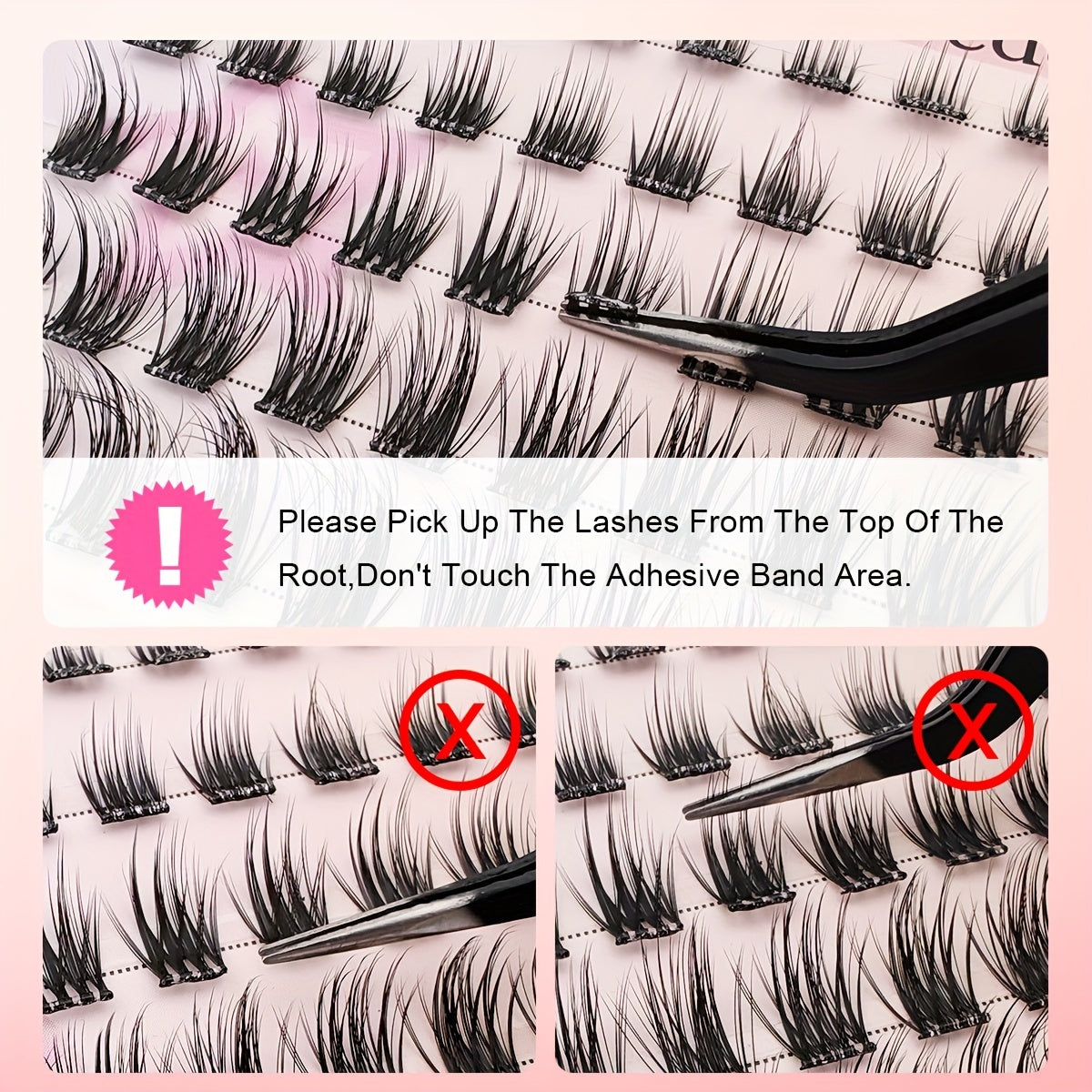 60pcs selbstkluster Cluster-Wimpern-wiederverwendbares DIY-Kit