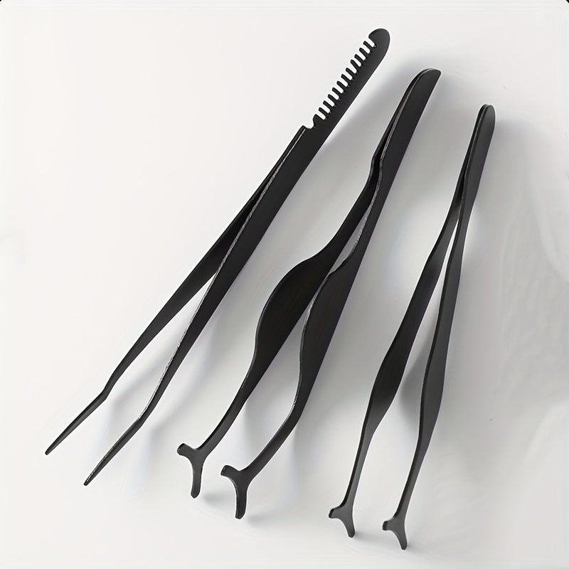 3pcs Wimpern-Pinzetten-Set-Multi-Stil-Applikatoren