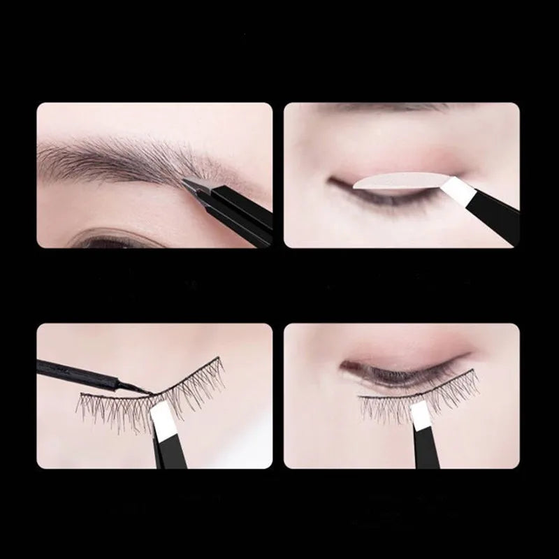 Black Eyebrow -Pinzette - Edelstahl -Schrägespitze
