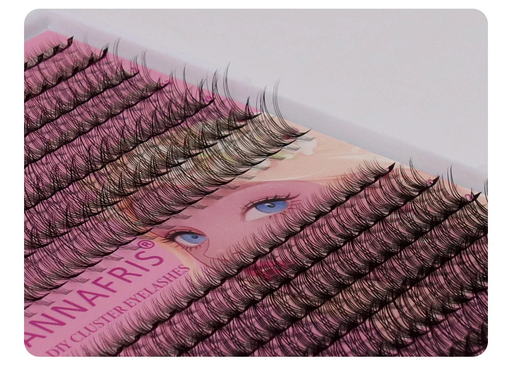 Annafris DIY Lash Extension Kit - 280pcs Cluster + Werkzeuge