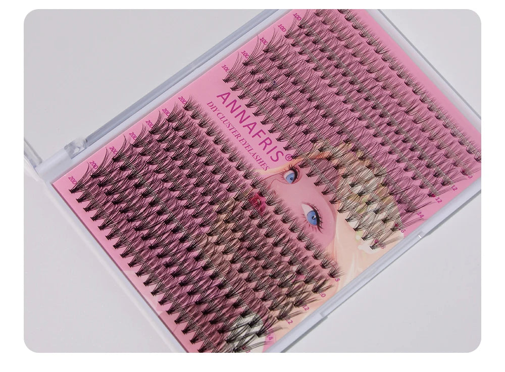 Annafris DIY Lash Extension Kit - 280pcs Cluster + Werkzeuge