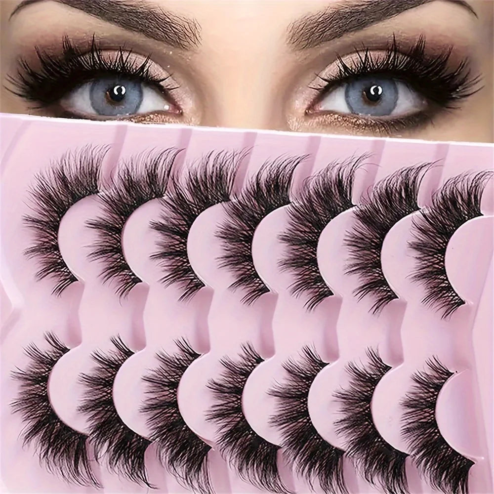 7 Paar falsche Wimpern – Natural Corner & Voluminöse Streifen