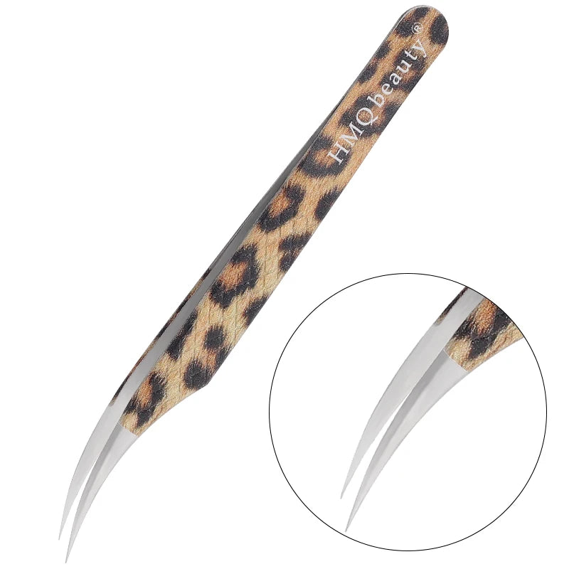 Leopard Lash-Pinzetten-Antistatik-Edelstahlwerkzeug