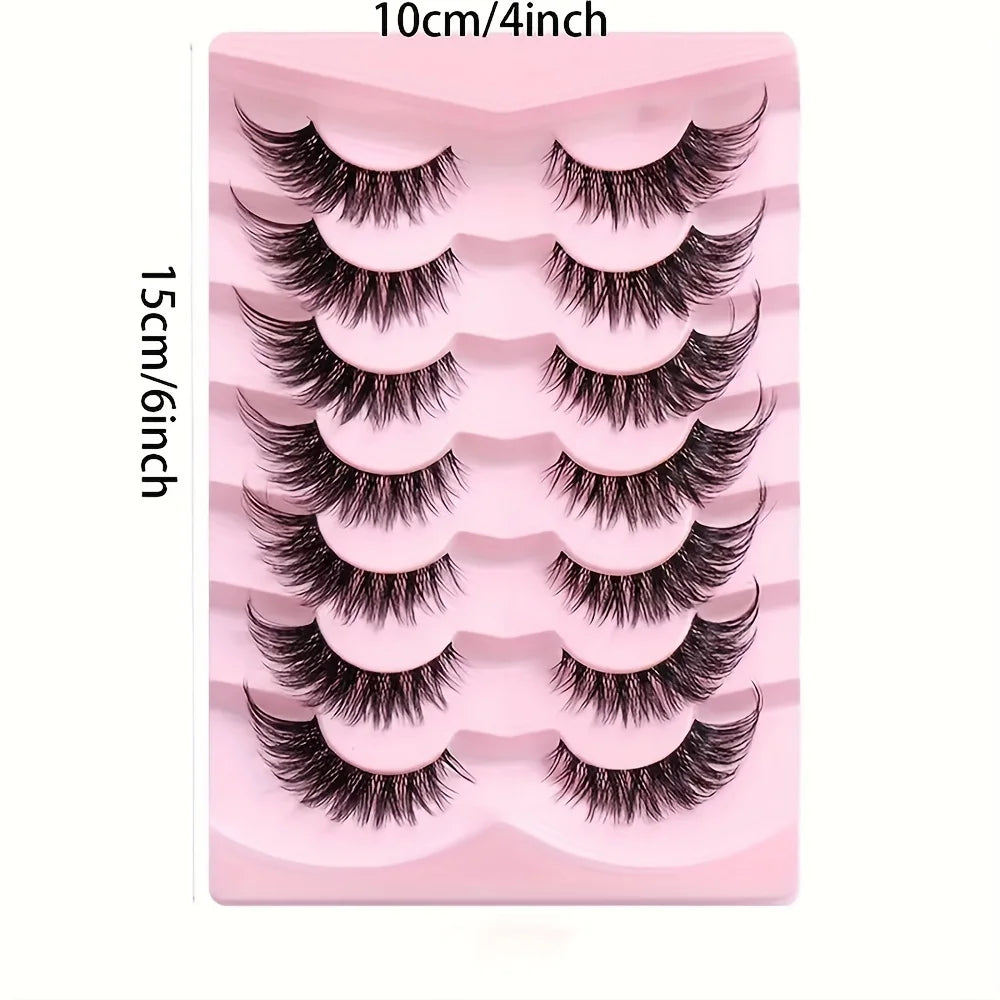 7 Paar falsche Wimpern – Natural Corner & Voluminöse Streifen