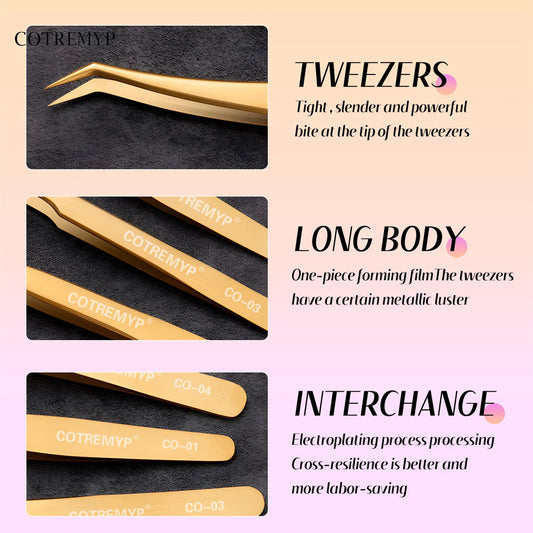 Precision Lash -Pinzetten - Werkzeug aus Edelstahl -Applikator