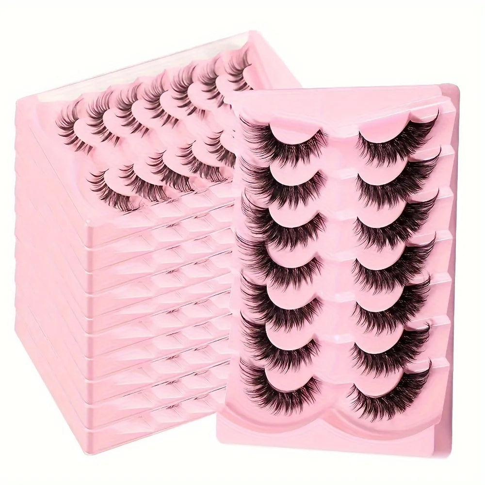 7 Paar falsche Wimpern – Natural Corner & Voluminöse Streifen