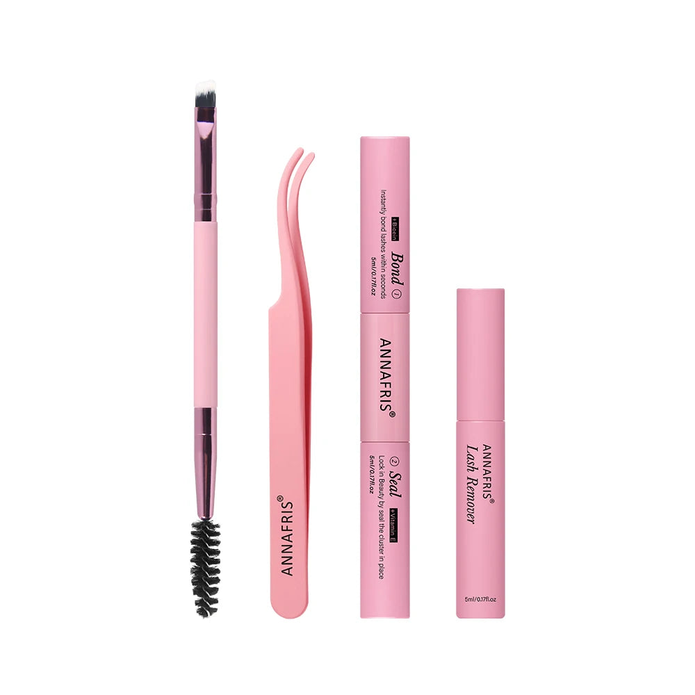 Annafris DIY Lash Extension Kit - 280pcs Cluster + Werkzeuge