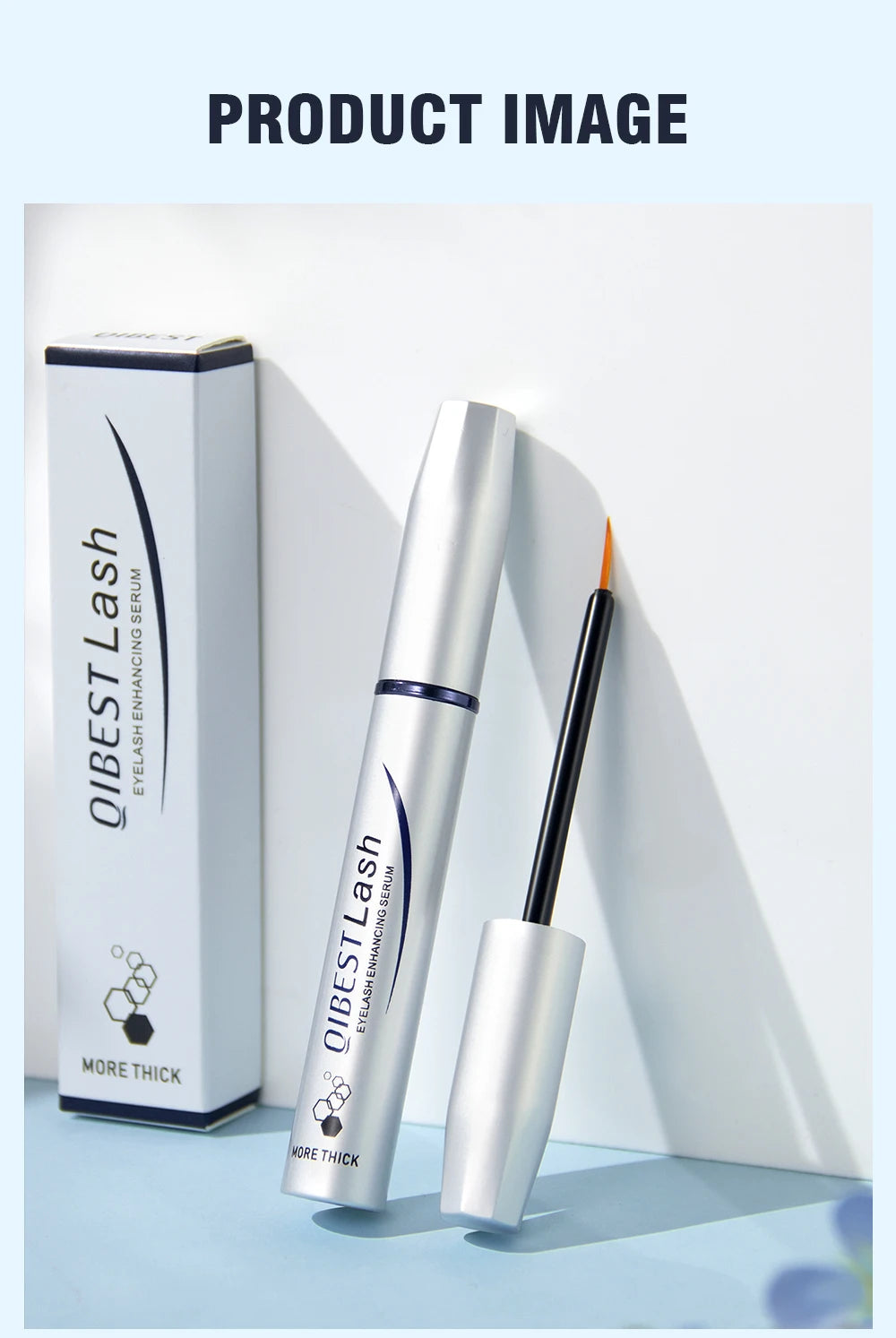 QiBest Wimpernwachstumsserum – Feuchtigkeitsspendend & Verlängerung