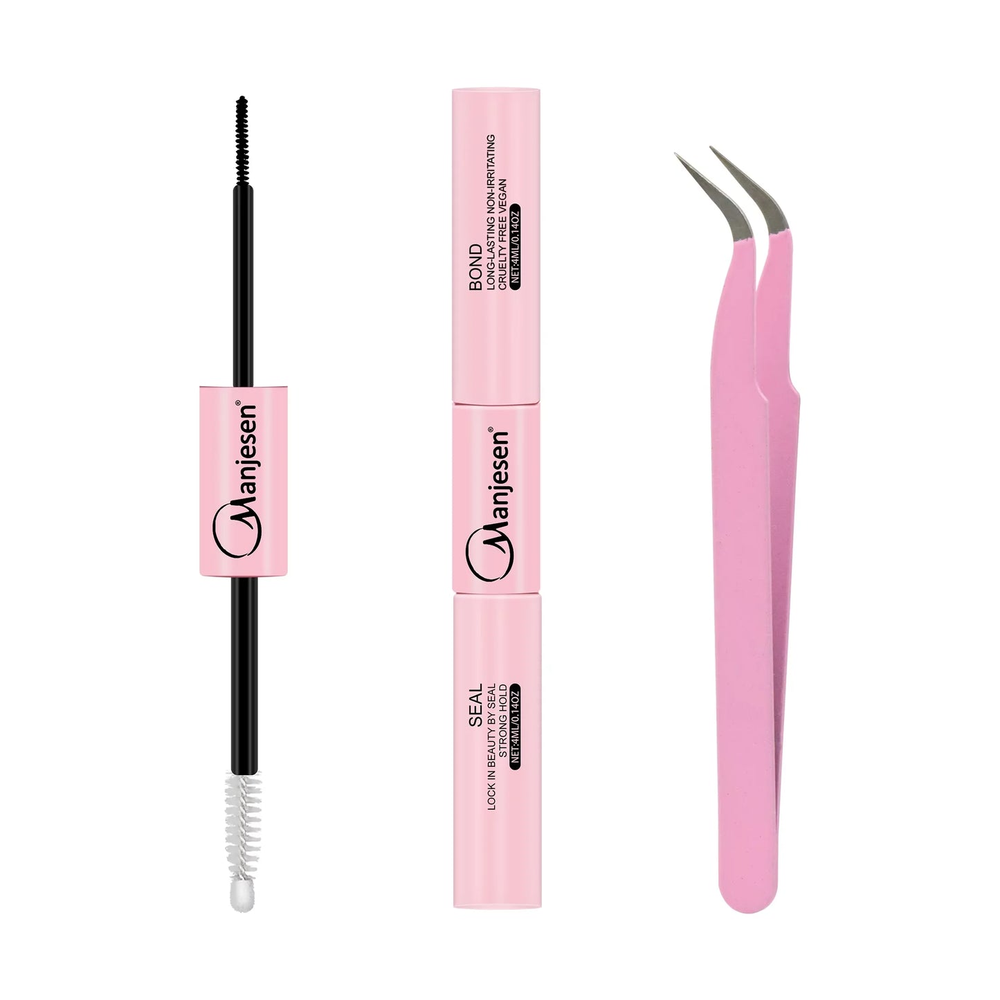 Wimpern Make-up Set – Bond & Versiegelung mit Klebstoffentferner + Pinzette