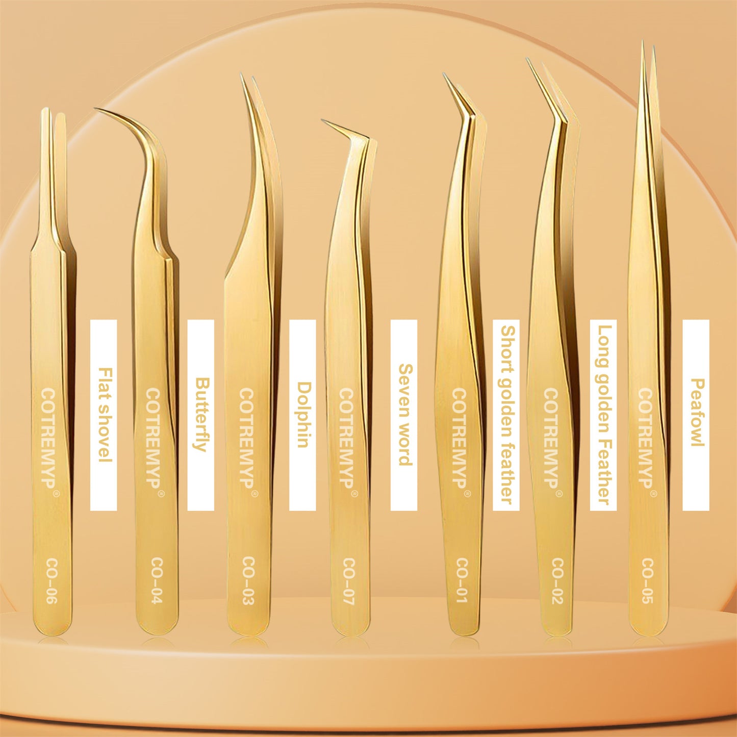 Precision Lash -Pinzetten - Werkzeug aus Edelstahl -Applikator