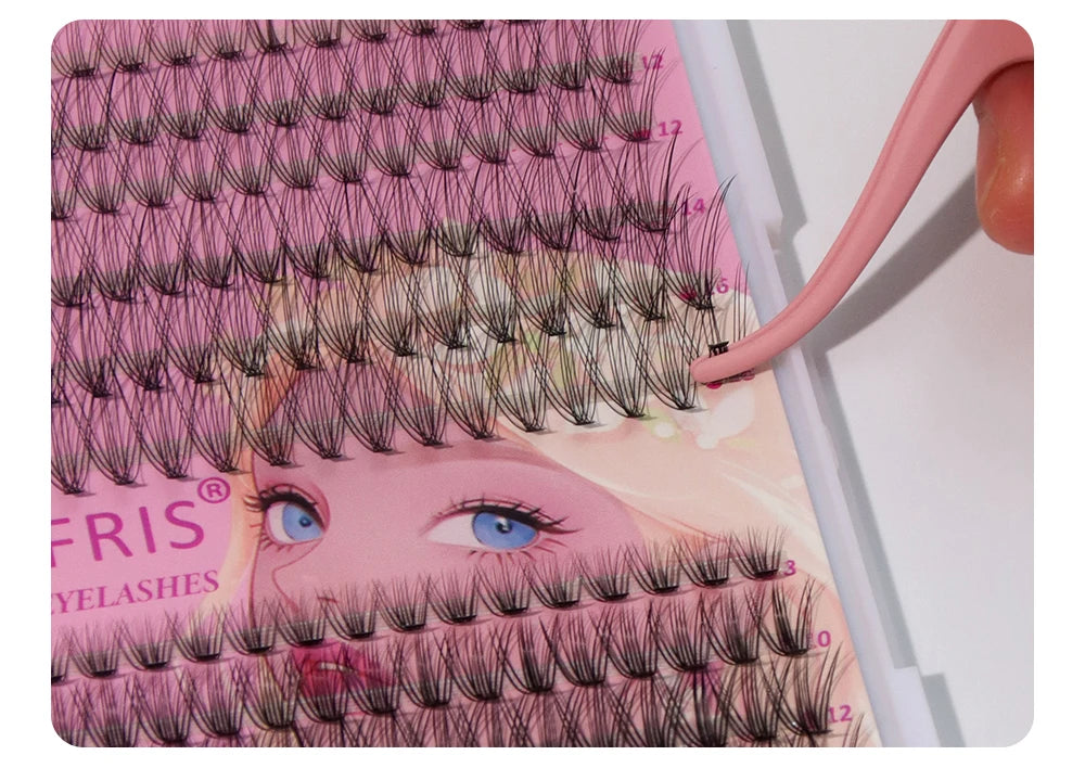 Annafris DIY Lash Extension Kit - 280pcs Cluster + Werkzeuge