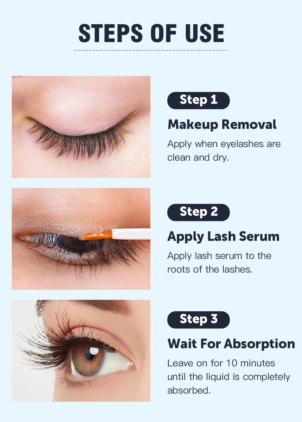 QiBest Wimpernwachstumsserum – Feuchtigkeitsspendend & Verlängerung