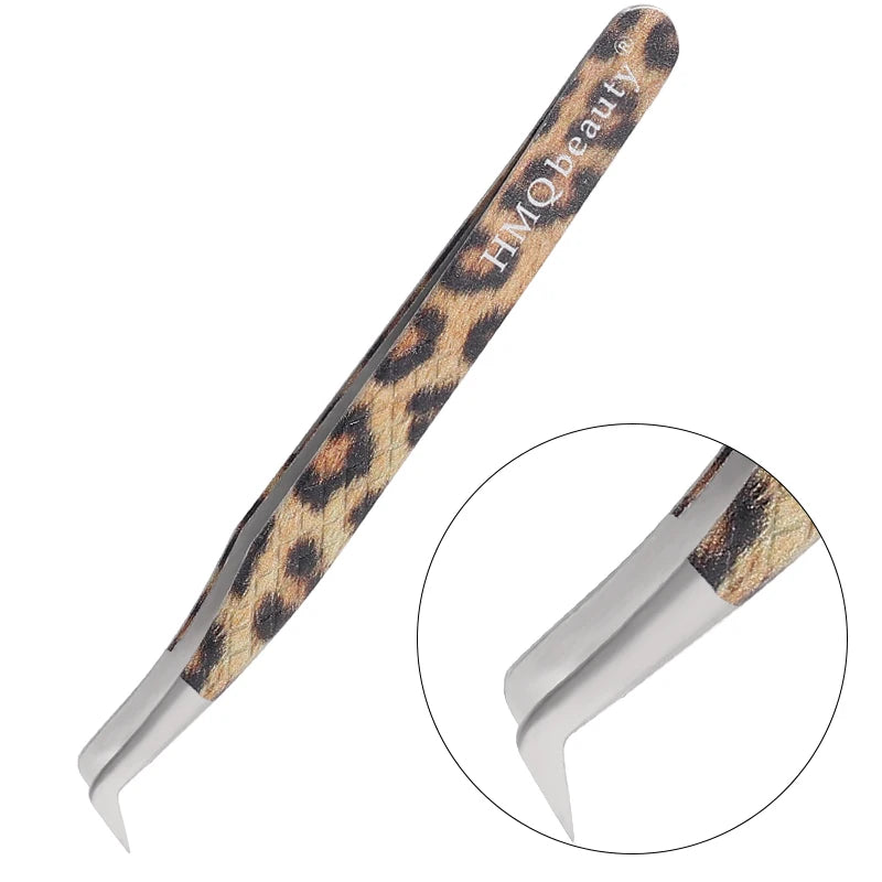 Leopard Lash-Pinzetten-Antistatik-Edelstahlwerkzeug