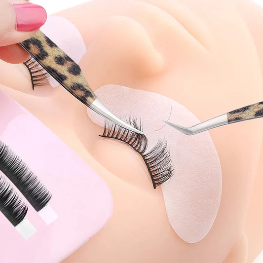 Leopard Lash-Pinzetten-Antistatik-Edelstahlwerkzeug