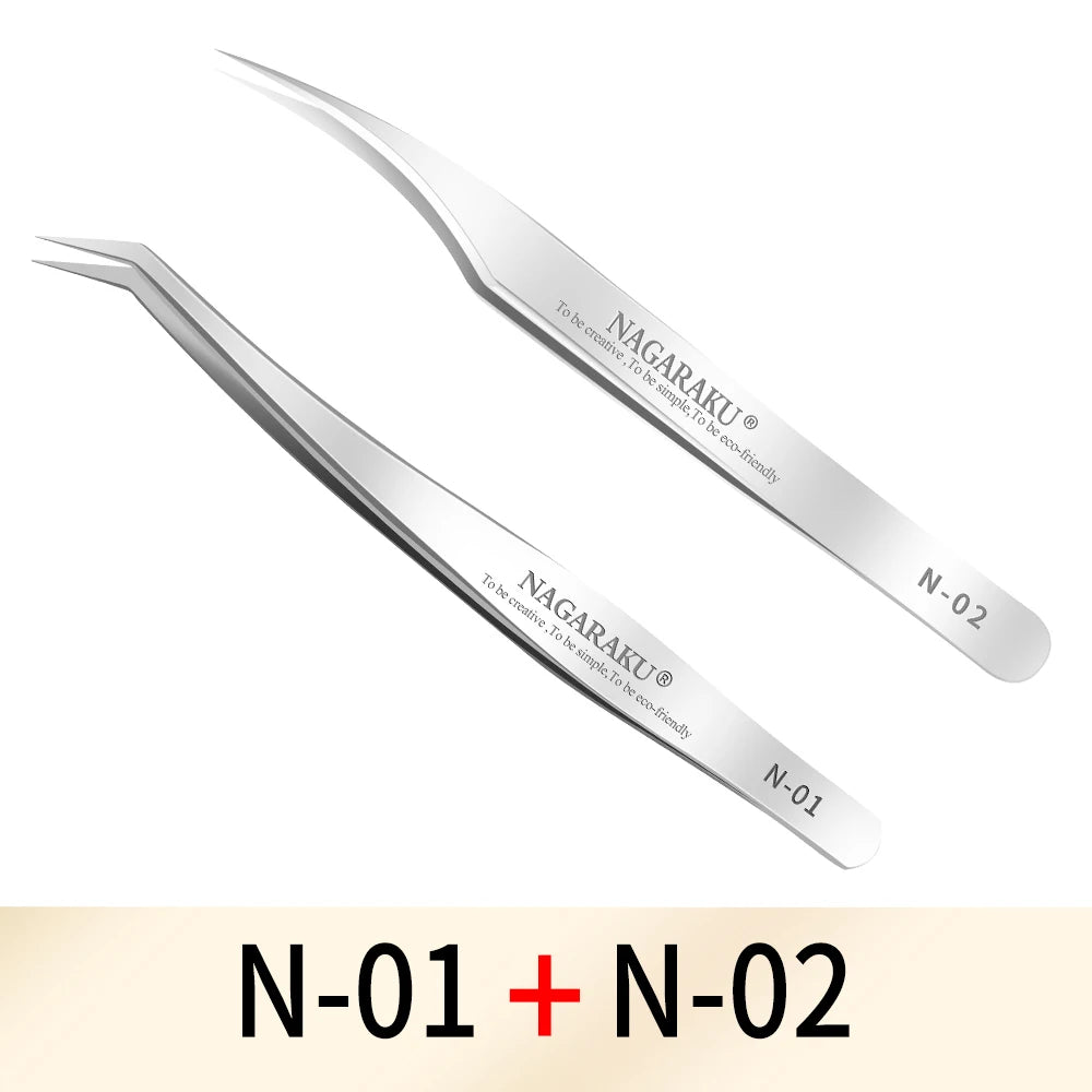 NAGARAKU Wimpern & Pinzetten-Set – 2 Paar + Werkzeug