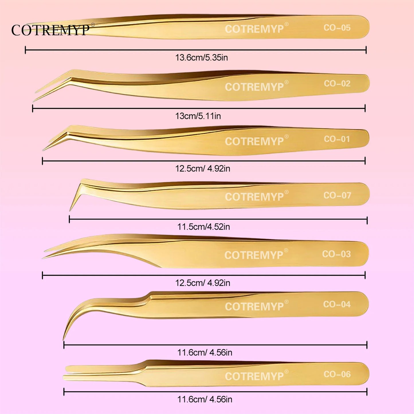 Precision Lash -Pinzetten - Werkzeug aus Edelstahl -Applikator