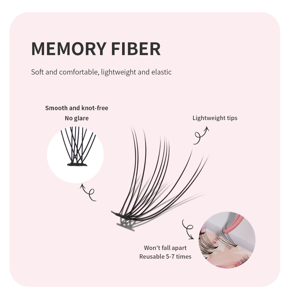 Annafris DIY Lash Extension Kit - 280pcs Cluster + Werkzeuge