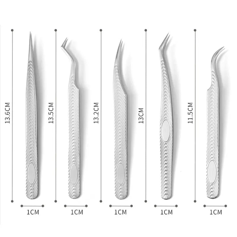 5pcs Lash -Pinzetten -Set - Präzisionswerkzeuge für Erweiterungen