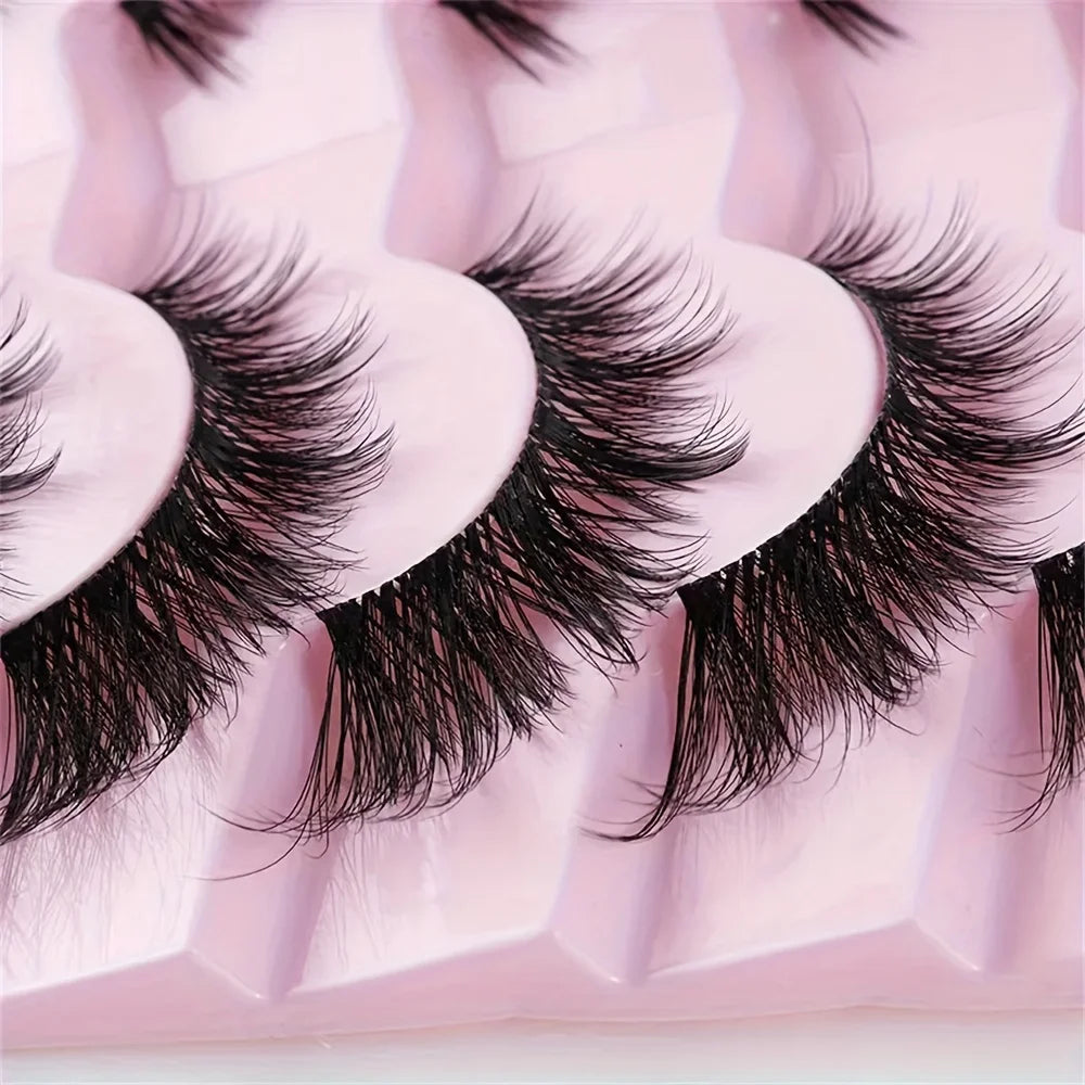 7 Paar falsche Wimpern – Natural Corner & Voluminöse Streifen