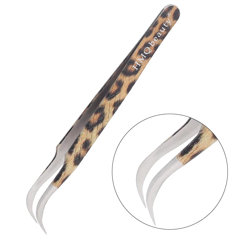 Leopard Lash-Pinzetten-Antistatik-Edelstahlwerkzeug