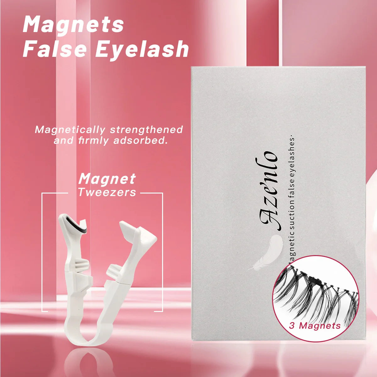 Magnetischer Wimpern Curler -Set - wiederverwendbare 3D -schwarze Wimpern