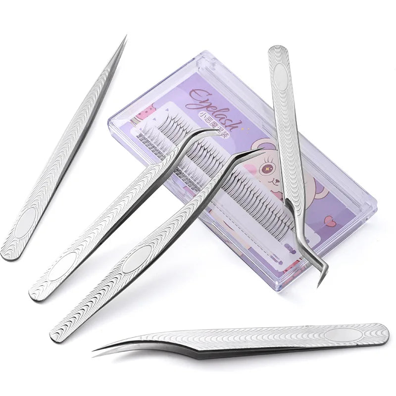 5pcs Lash -Pinzetten -Set - Präzisionswerkzeuge für Erweiterungen