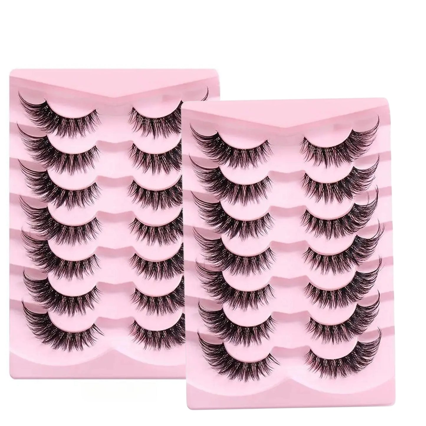 7 Paar falsche Wimpern – Natural Corner & Voluminöse Streifen