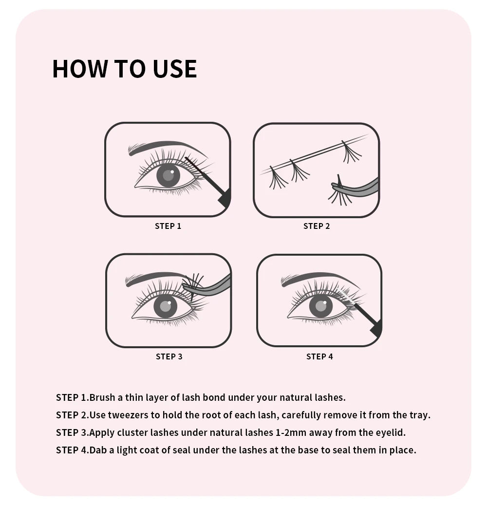 Annafris DIY Lash Extension Kit - 280pcs Cluster + Werkzeuge