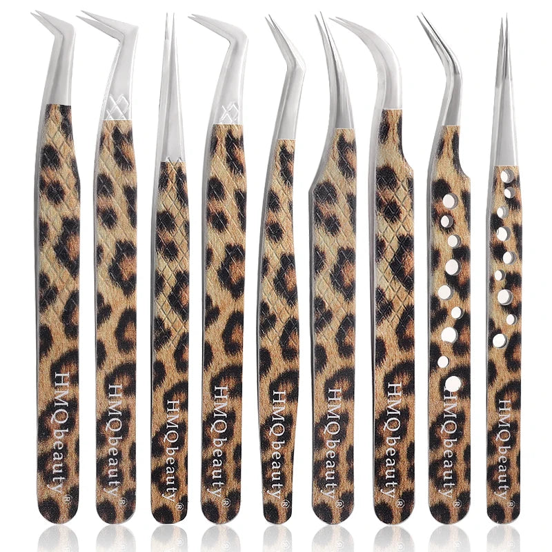 Leopard Lash-Pinzetten-Antistatik-Edelstahlwerkzeug