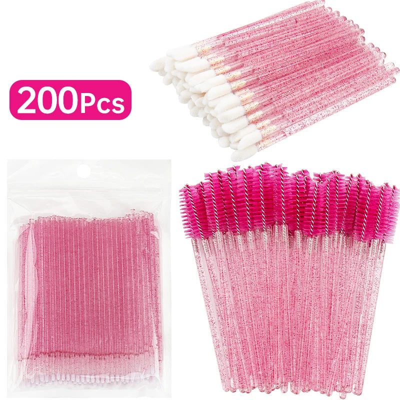 200-teiliges Wimpernverlängerungsset – Micro & Entfernungsbürsten