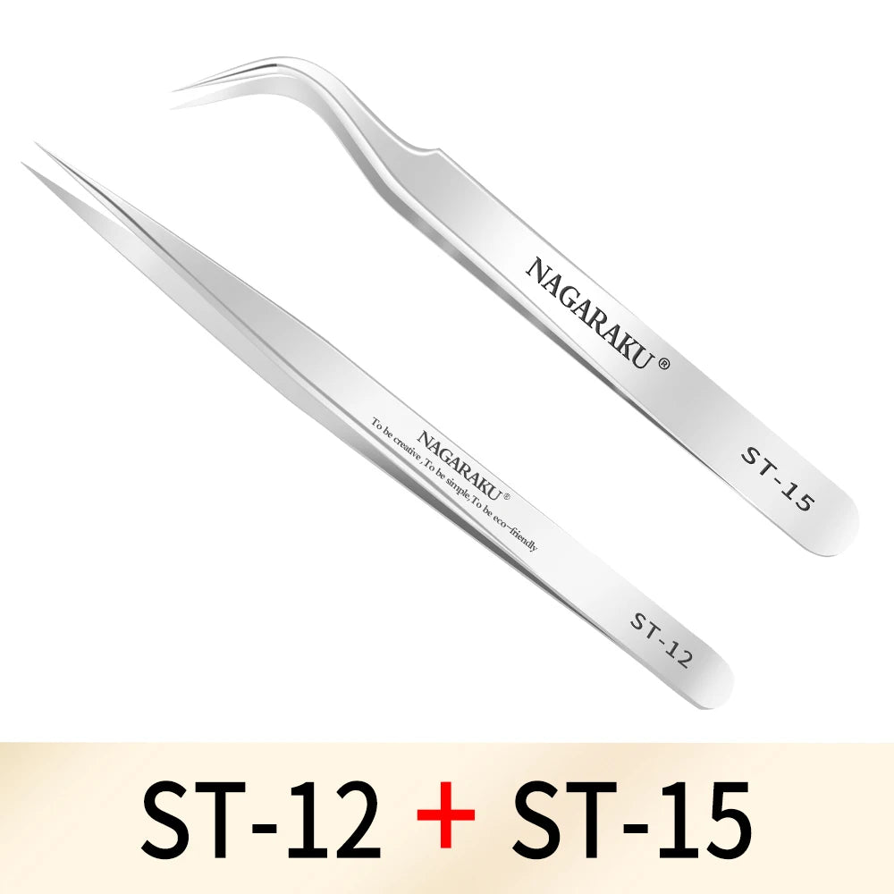 NAGARAKU Wimpern & Pinzetten-Set – 2 Paar + Werkzeug