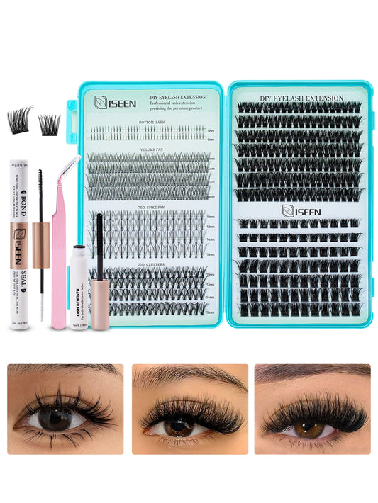 DIY Wimpernverlängerungsset – Gemischte Cluster mit Bond & Pinzette