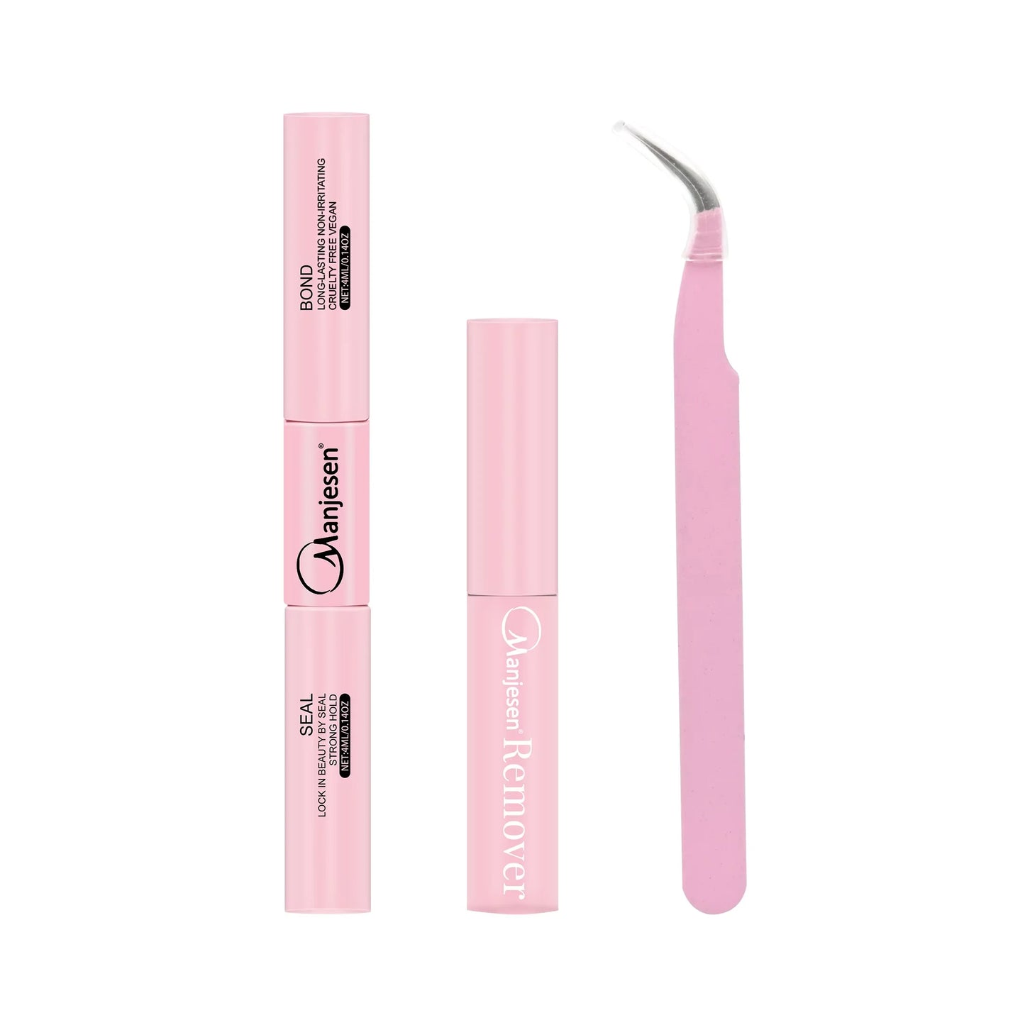 Wimpern Make-up Set – Bond & Versiegelung mit Klebstoffentferner + Pinzette