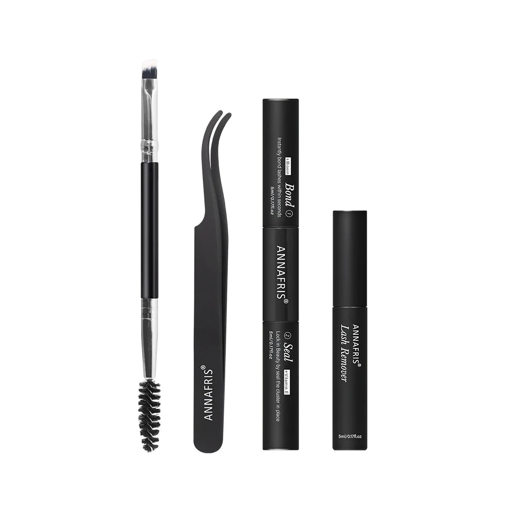 Annafris DIY Lash Extension Kit - 280pcs Cluster + Werkzeuge
