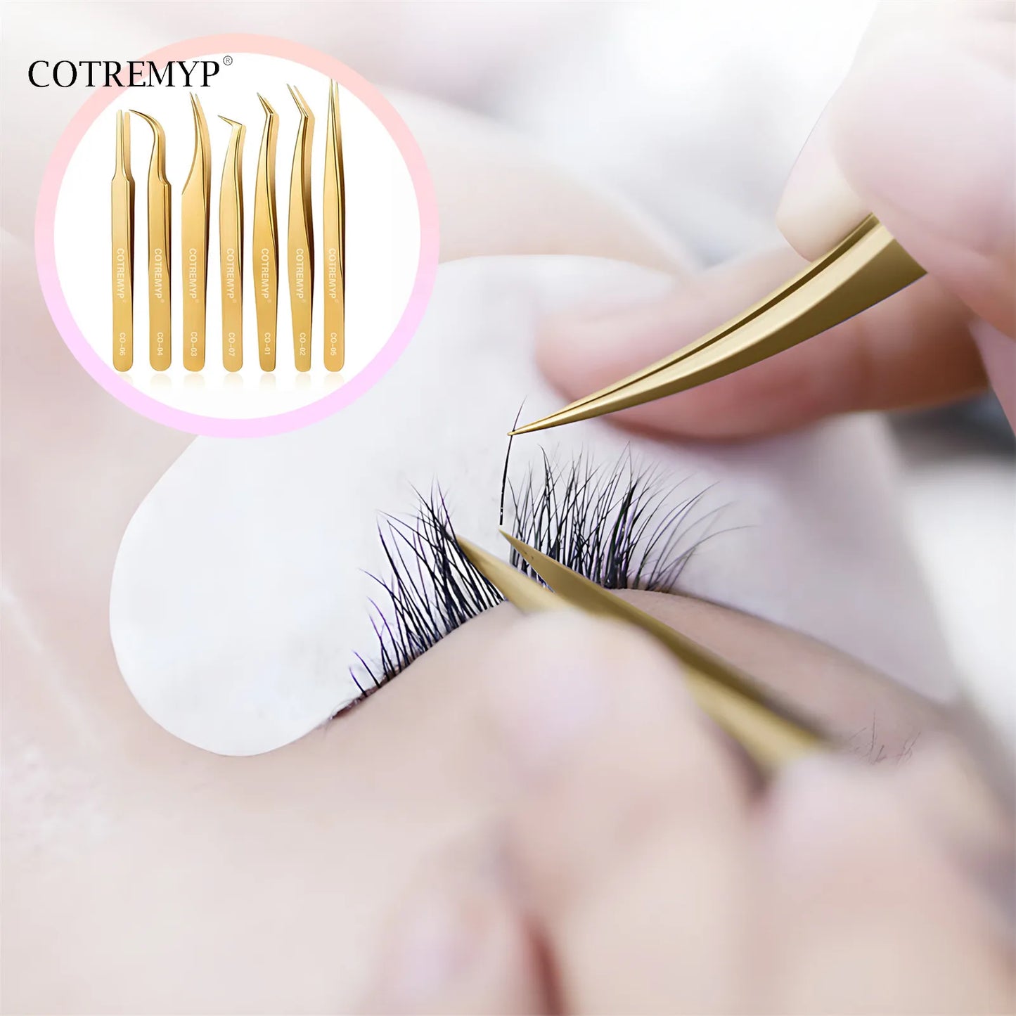 Precision Lash -Pinzetten - Werkzeug aus Edelstahl -Applikator